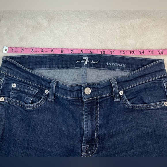 7 For All Mankind Dark Wash Straight Leg Jeans Size 31 - Picture 6 of 10